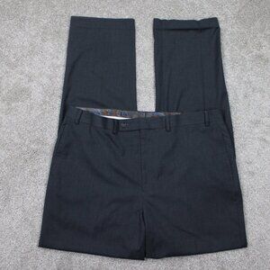 LAUREN Ralph‎ Lauren Dress Pants Mens 38x34 Gray Flat Front Poly/Rayon Blend